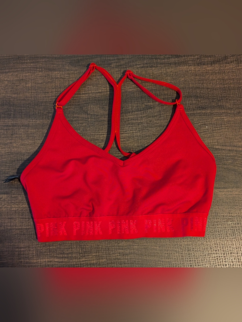 Sporto Red Seamless Racerback Sports Bralette